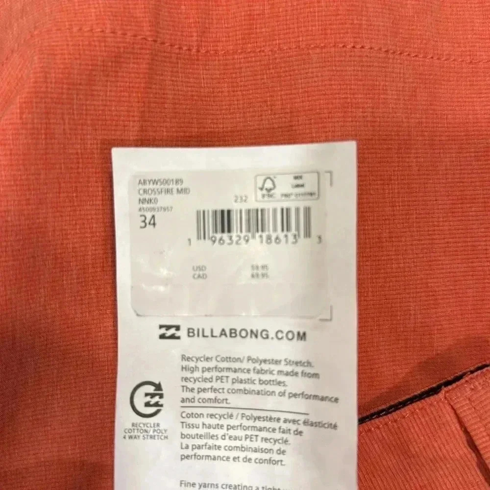 Billabong Crossfire Mid - Poppy - Size 34 - Picture 5 of 5
